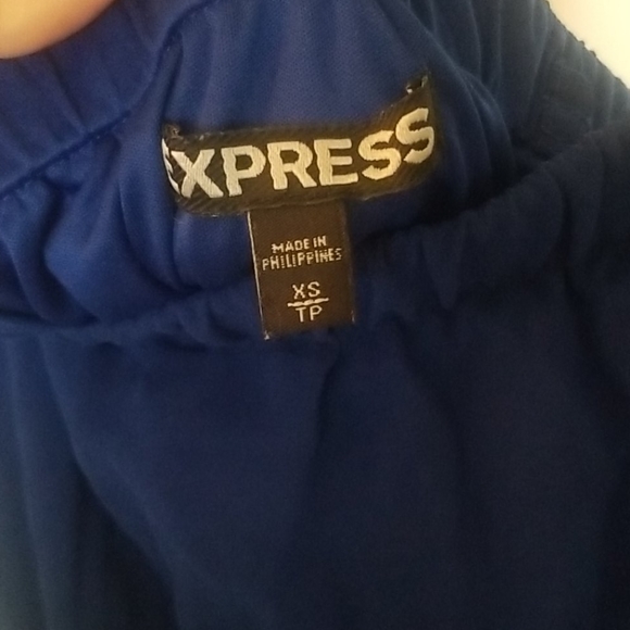 Express Royal Blue Strapless Mini Dress - Picture 4 of 4